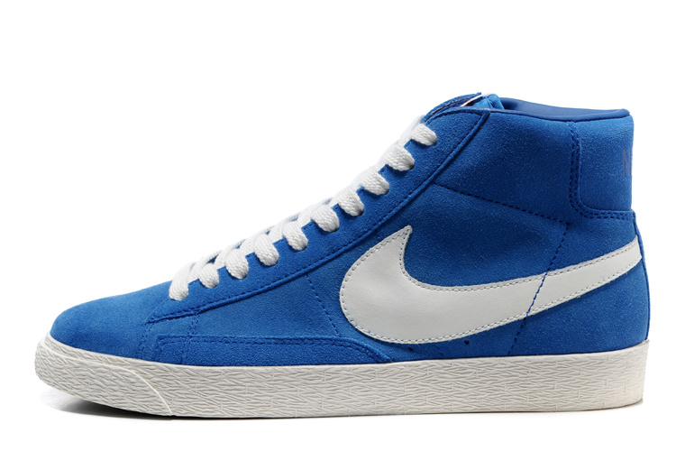 Nike Blazer Mid Femme,blazer mid,nike daim Nike Blazer haute Vintage Chaussures en daim Royal Bleu
